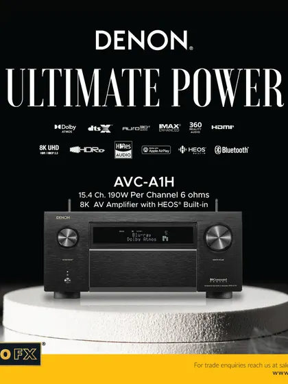 The ultimate power: the Denon AVC-A1H. With 15.4 channels and 190W per channel, this flagship amplifier delivers a professional theatre experience in your home cinema, designed and manufactured in Japan.