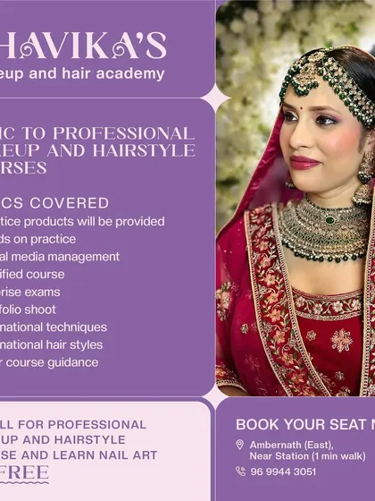 A flyer outlining the topics covered in the basic to professional course, including hands-on practice, social media management, and portfolio shoots.