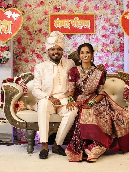 A picture-perfect couple. We provided makeovers for both the bride and groom, ensuring they both looked flawless and coordinated for their wedding photos.