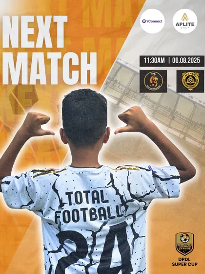 Match Day announcement for the DPDL Super Cup game against Alchemy FA.