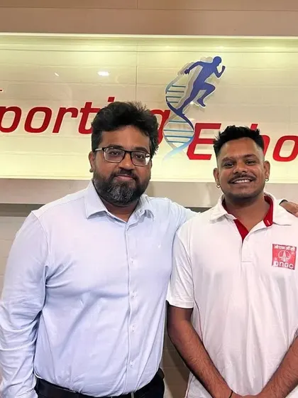 A picture with one of the strongest pillars of BWCS, Sporting Ethos. We partner with experts to provide holistic development for our athletes.