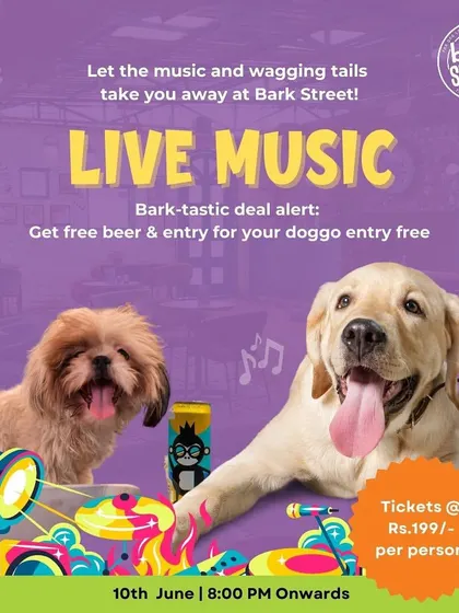 Let the music and wagging tails take you away at Bark Street! A bark-tastic deal with free beer.