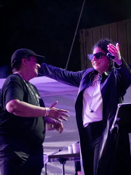 A beautiful moment of connection with Arooj Aftab on stage. Collaboration and mutual respect between artists is what makes these shows so special.