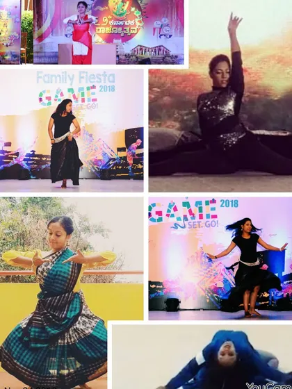 A collage showcasing the variety of our performances, from classical and folk to western contemporary. Our journey has been filled with diverse dance styles and memorable stage moments.