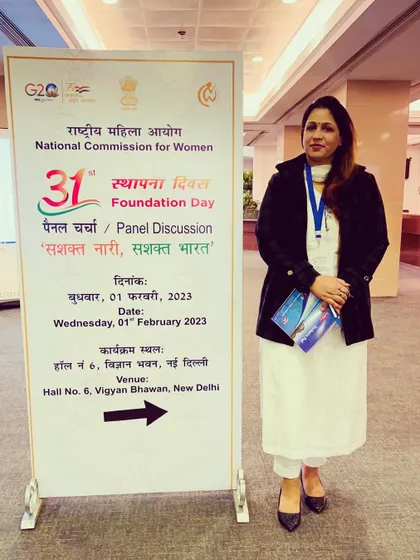 Attending the 31st Foundation Day of the National Commission for Women. The theme was 'Empowered Women, Empowered India'.