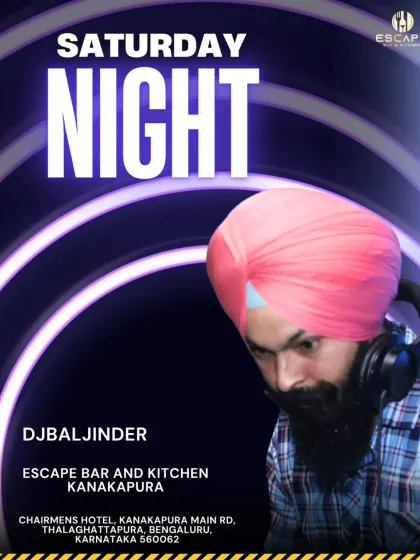 This poster for Escape Bar promises the ultimate club night experience, highlighting my role in bringing the heat with the best tracks.
