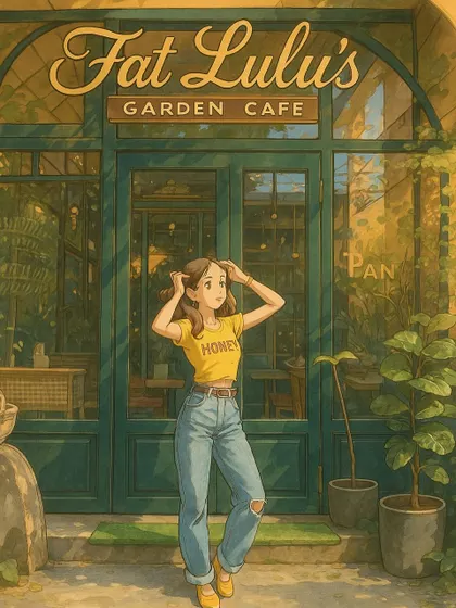 Step into a Ghibli-inspired wonderland at my Garden Cafe. This beautiful illustration captures the magical, artistic vibe of the space.