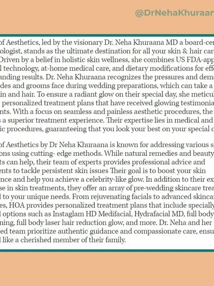 This feature in Outlook magazine details my approach to holistic skin wellness, combining medical technology with at-home care and dietary modifications to achieve long-standing, celebrity-like results for my clients, especially brides.