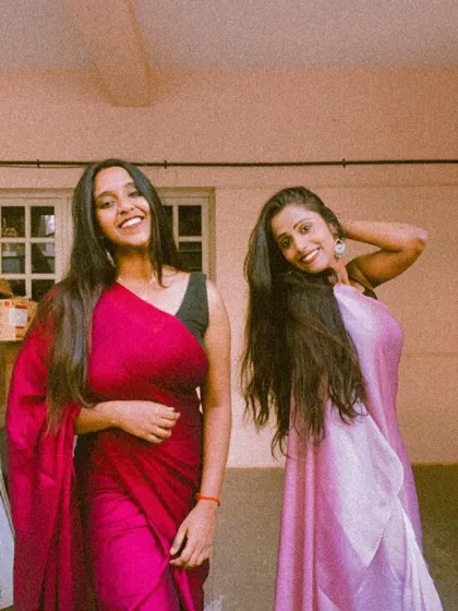 More fun poses from our saree day.