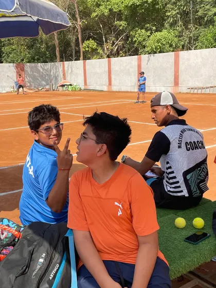 Players relaxing between matches during our Round Robin tournament. These events are a great way for the academy community to come together.