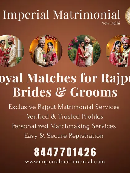 We offer royal matches for Rajput brides and grooms. Our exclusive Rajput matrimonial services feature verified profiles and personalized matchmaking to honor the community's heritage.