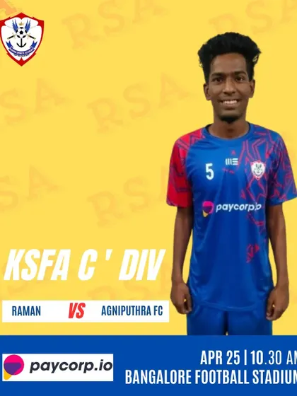 Our first match announcement for the KSFA C' Division league.