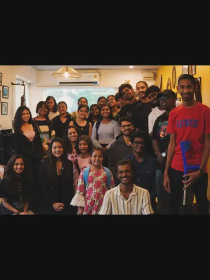A group photo from a vocal range and confidence workshop. It was a day of discovery for these talented and curious souls.
