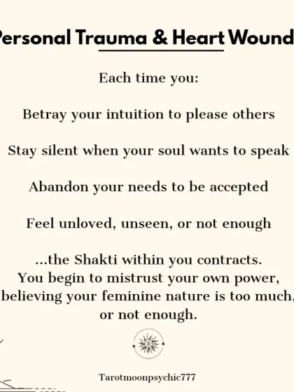 This post explores how personal trauma and heart wounds can silence your inner Shakti. Each time you betray your intuition or abandon your needs, you begin to mistrust your own power.