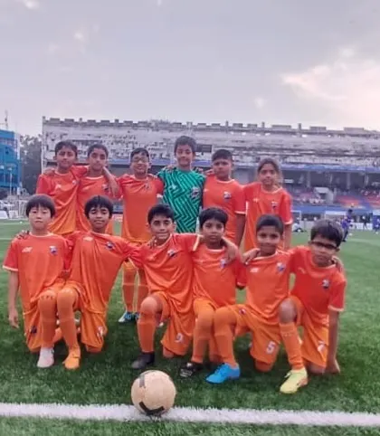 The U11 team after a fantastic game against Young Blues Elite in the KSFA youth league.