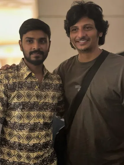 A long-awaited picture with actor Jiiva. It's great to connect with the stars whose music often lights up my DJ sets.