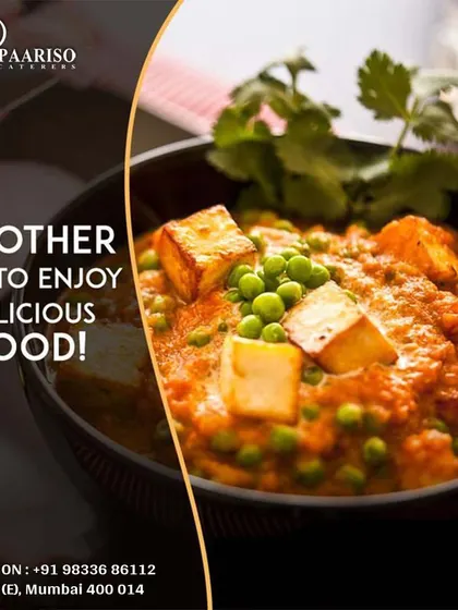 Another look at our delicious Matar Paneer, a versatile dish that pairs perfectly with both roti and rice. We ensure our paneer is always fresh and soft.