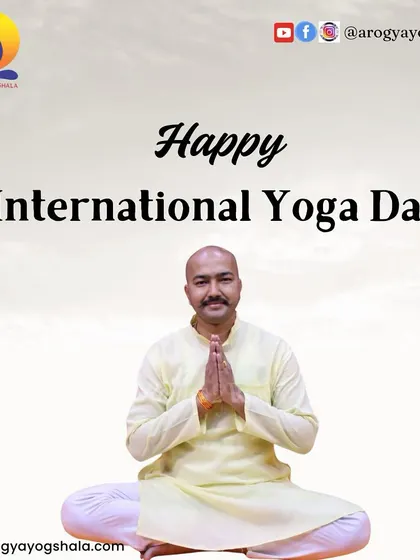 A greeting for International Yoga Day. We encourage everyone to embrace the ancient wisdom of yoga for a healthier and happier life, not just on this day, but every day.