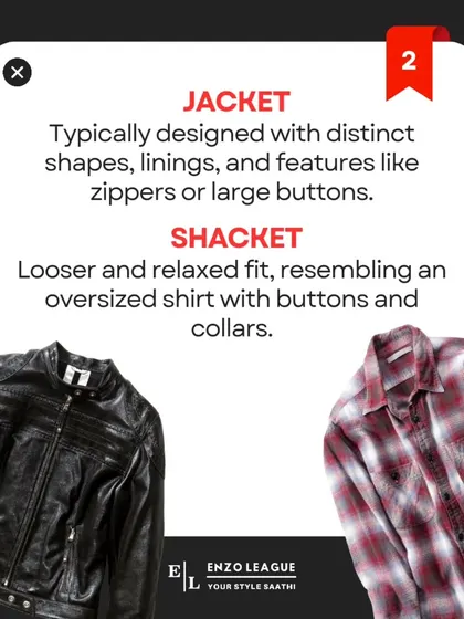 The design and fit are also different. Jackets have more structure with linings and zippers, whereas shackets have a looser, more relaxed fit resembling an oversized shirt.