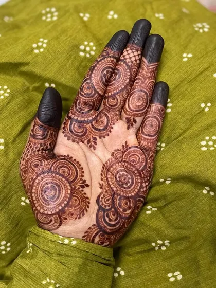 The stain on this circular 'chakra' design came out so well. The simple, repeating patterns create a mesmerizing effect.