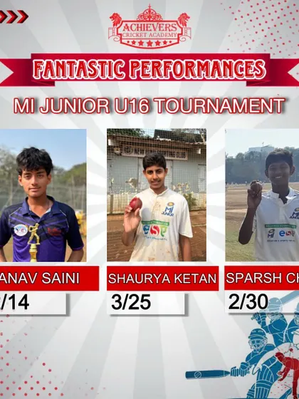Celebrating the fantastic bowling performances of our U-16 players in the MI Junior Tournament.