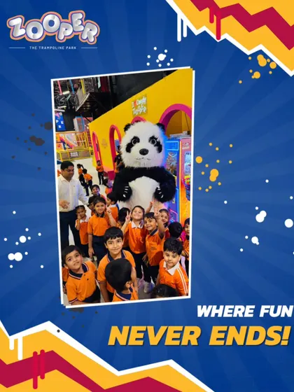 Where fun never ends, especially for school groups. The kids love getting a picture with our friendly panda mascot during their visit.