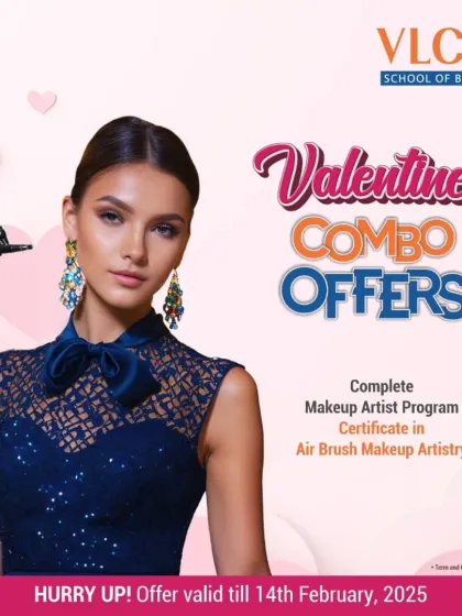 An example of one of my seasonal promotions. This Valentine's combo offer includes the Complete Makeup Artist Program and a Certificate in Air Brush Makeup Artistry.