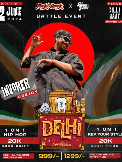 This poster was for a major battle event in Delhi featuring an international judge. I was responsible for DJing the Hip-Hop prelims and the Rep Your Style battle, two very different but equally energetic categories.