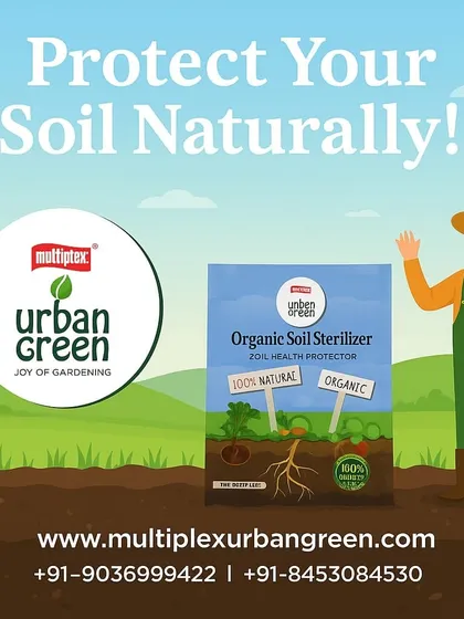 Protect your soil naturally with our Organic Soil Sterilizer. This 100% natural and organic-certified product acts as a soil health protector, boosting its vitality and making it an ideal choice for home gardeners and farmers.