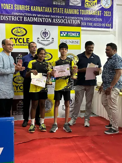 Congratulations to Toshan on being the runner-up in mixed doubles at the Karnataka state ranking tournament. A great effort.
