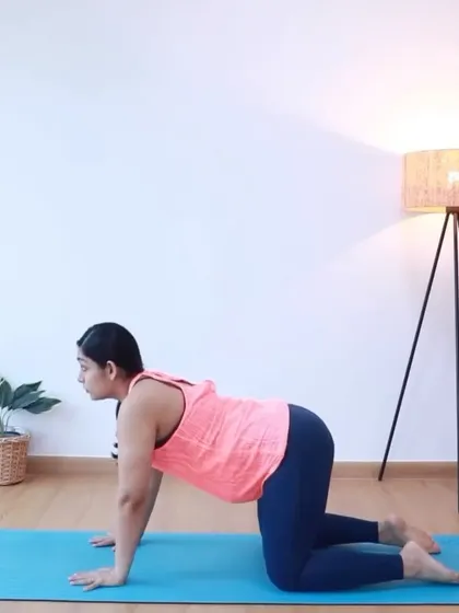 This is another view of the all-fours position, which is excellent for creating space in the pelvis and encouraging the baby to settle into an ideal birth position.