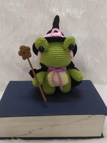 This young wizard frog is ready for adventure. I love creating these imaginative characters that can inspire storytelling and play.