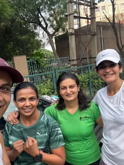 A selfie of our warriors after a tough run. The smiles hide the fatigue, but the eyes show the determination.