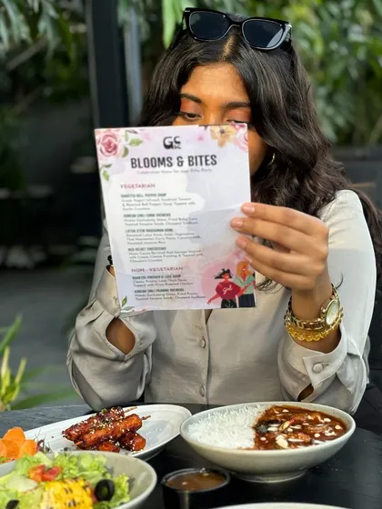 Taking a moment to decide what to order from our special menu. So many delicious choices.