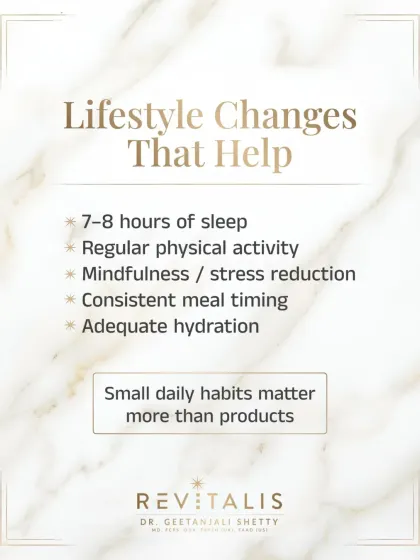 Lifestyle changes have a huge impact on hair health and can help manage premature greying. Prioritizing 7-8 hours of sleep, reducing stress, and staying hydrated are small habits that matter more than expensive products.