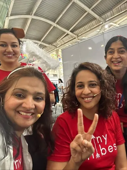 A happy selfie of our team backstage, still in costume. The energy and camaraderie among our teachers are what make these large scale performances so successful and fun.