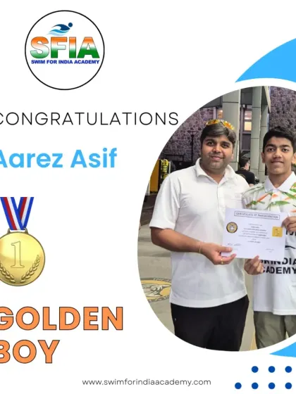 Aarez Asif, another one of our golden boys, proudly holding his certificate and medal. His hard work is the foundation of his success.