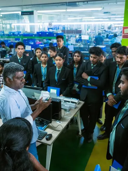 Students from Koshys Institute get an in-depth look at my production process and the technology that powers my solutions.