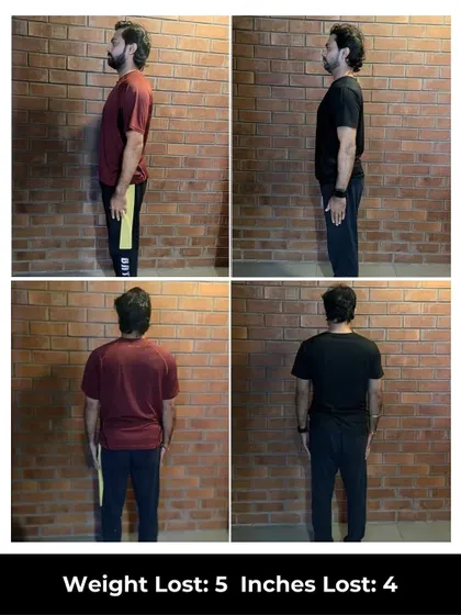Rajagopal's transformation focused on fundamentals: improving posture, building endurance, and following a balanced diet. The result was a 5 kg weight loss and a 4-inch reduction, along with newfound strength and confidence.