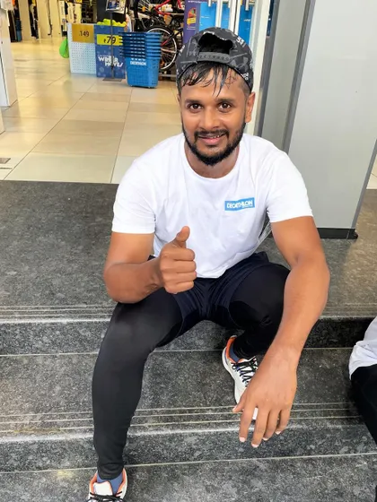A moment of rest and satisfaction after the 5k win. Years ago, this distance was just a warmup. Today, it was a hard-fought victory and a significant milestone on my comeback journey.