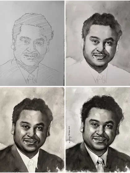From a simple line sketch to a fully rendered monochrome portrait. This step-by-step process shows how we build form using only light and shadow in my value study sessions. Mastering this is key to creating realistic and impactful art in any color.
