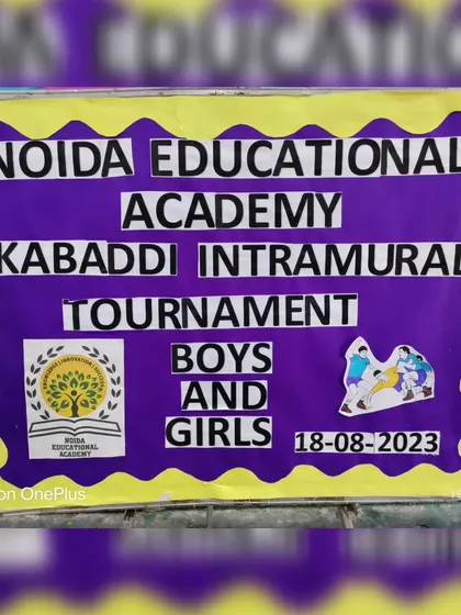 The banner for the Inter-House Kabaddi Tournament we organized for both boys and girls.
