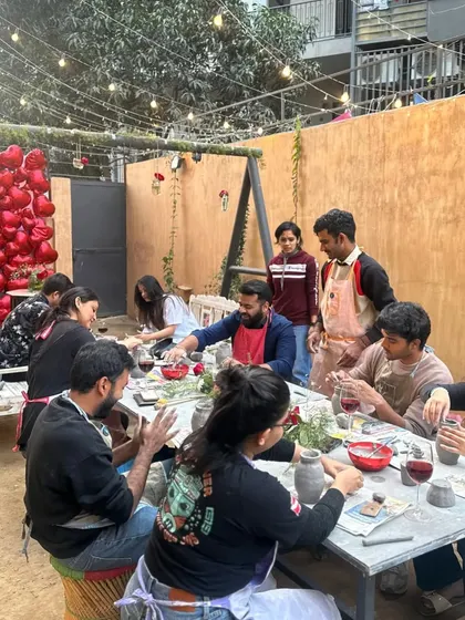 Glimpses from our Valentine's workshop, where couples enjoyed wine, food, and the joy of making pottery together. It's a date night you won't forget.