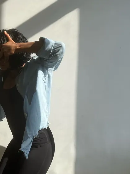 Playing with light, shadow, and form. This image captures the quiet, contemplative side of my dance practice, focusing on the body's lines and the stories they can tell without a single step.