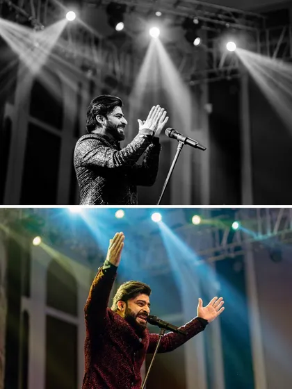 The talented singer Sagar The Soul captivating the audience with his performance.
