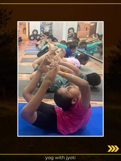 Young students practicing Dhanurasana (Bow Pose), a great backbend for improving posture and flexibility.