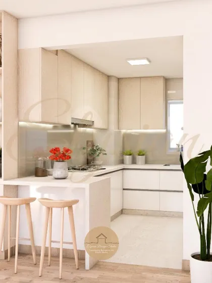 Explore more of our kitchen designs, featuring different color palettes, material combinations, and smart storage solutions. Each kitchen is tailored to our client's cooking style and aesthetic preferences.