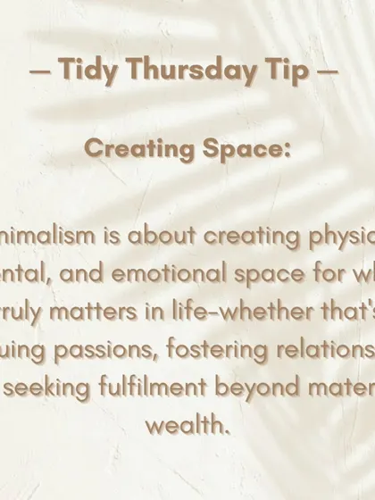 Minimalism isn't about throwing things away. It's about creating physical, mental, and emotional space for what truly matters in your life.