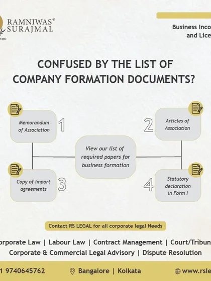 Are you confused by the list of company formation documents? This flowchart simplifies the required papers, from the Memorandum and Articles of Association to the statutory declaration in Form I.