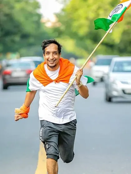 The energy is electric when we run for a cause we believe in. This shot from an Independence Day run captures the patriotic spirit and passion that fuels our community.